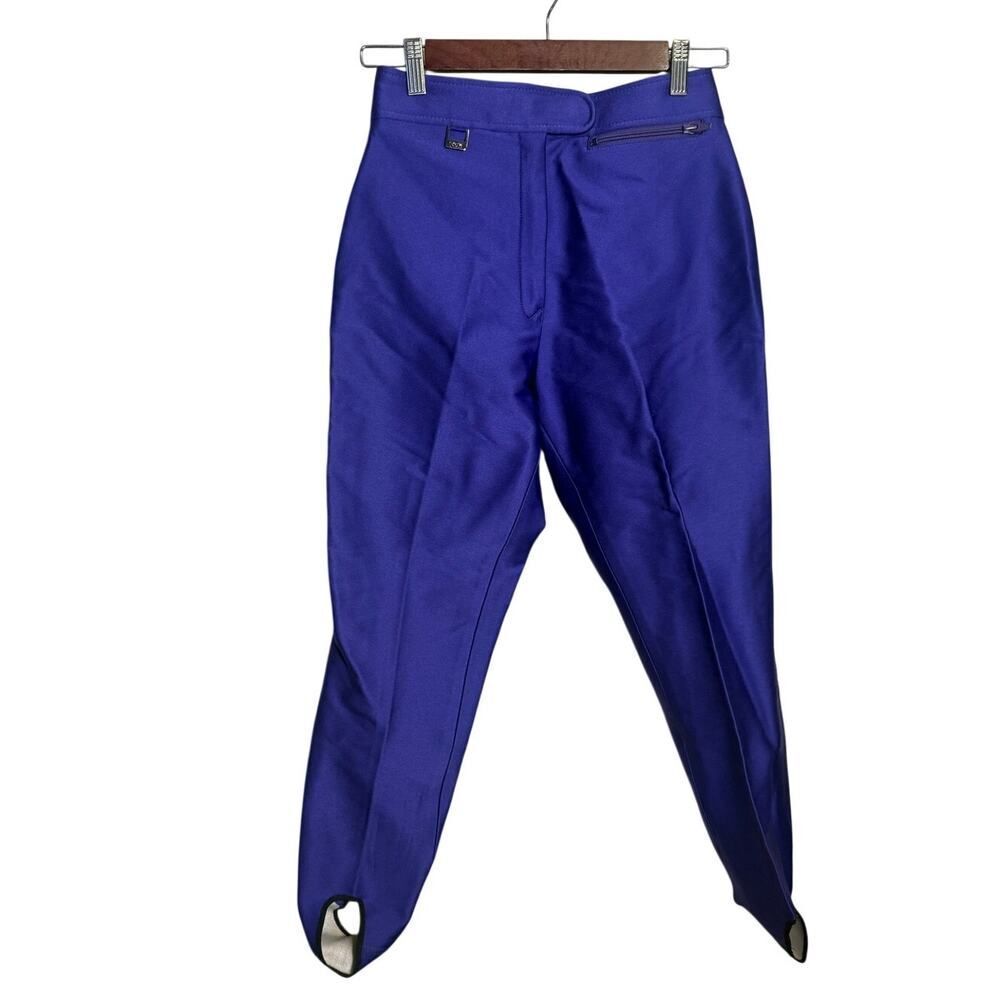 VTG Fera Skiwear Purple Stirrup Ski Pants Women’s Sz. 8